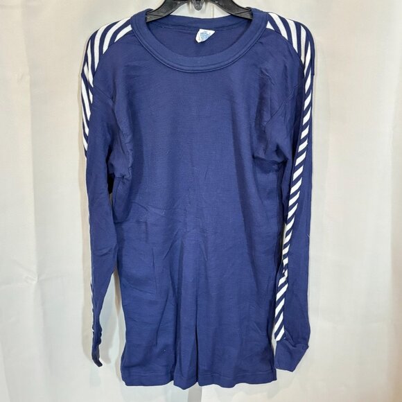 Vtg Helly Hansen LIFA Thermal Pullover Shirt XL Stripe Sleeve Base Layer 18968 - Picture 1 of 8